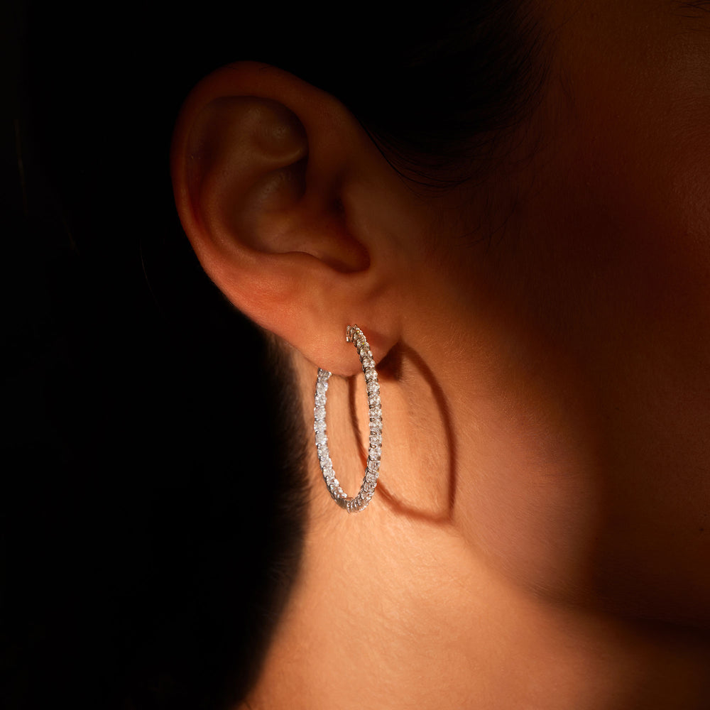 Olivia Lab Diamond Petite Inside Out Hoops