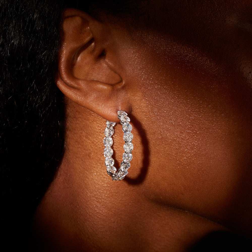 Olivia Lab Diamond Bold Inside Out Hoops image 17