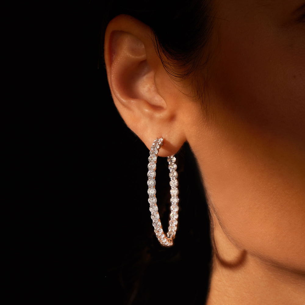 Olivia Lab Diamond Petite Inside Out Hoops