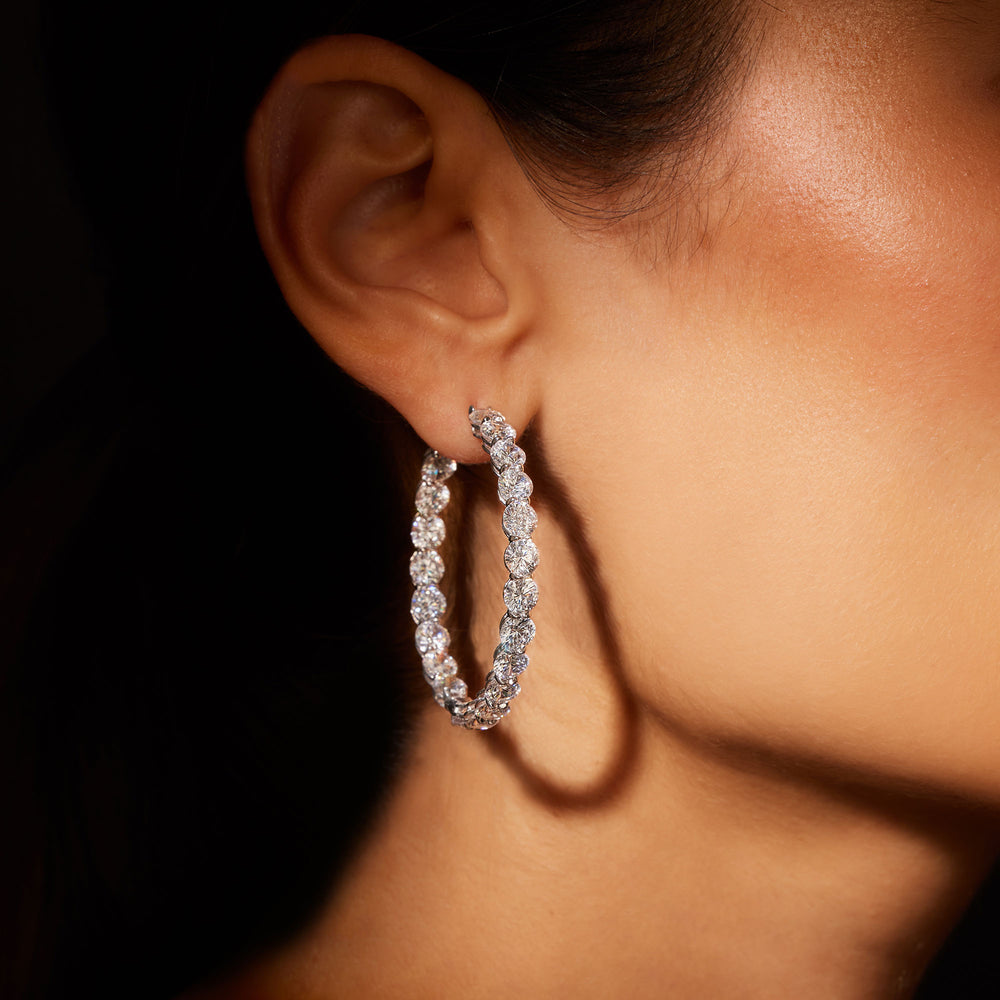 Olivia Lab Diamond Bold Inside Out Hoops image 18