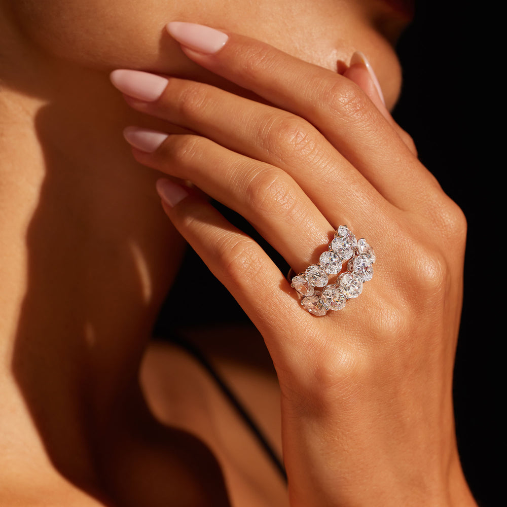 Olivia 5-Stone Oval Lab Diamond Band image 12