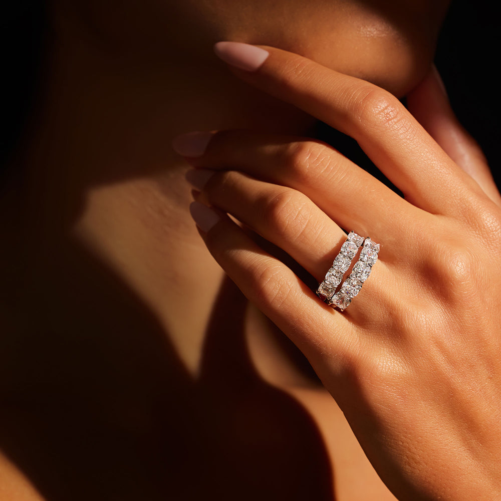 Olivia 5-Stone Cushion Lab Diamond Band image 19