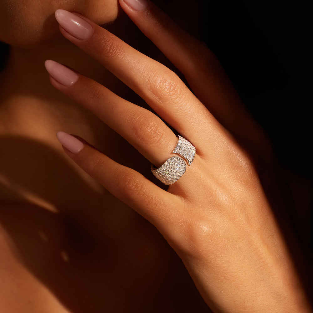 Dousset Quarter Round Pavé Wrap Ring image 5