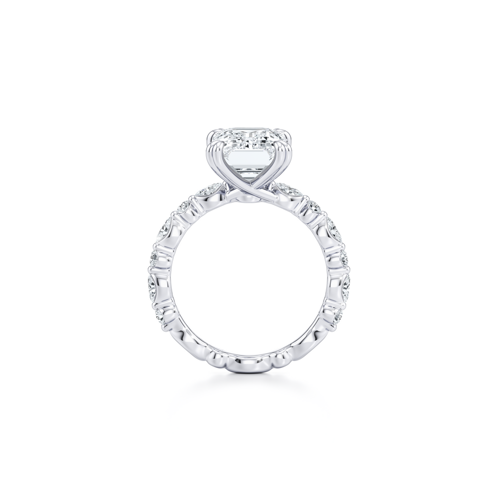Vivienne Emerald Solitaire Lab Diamond Engagement Ring image 3