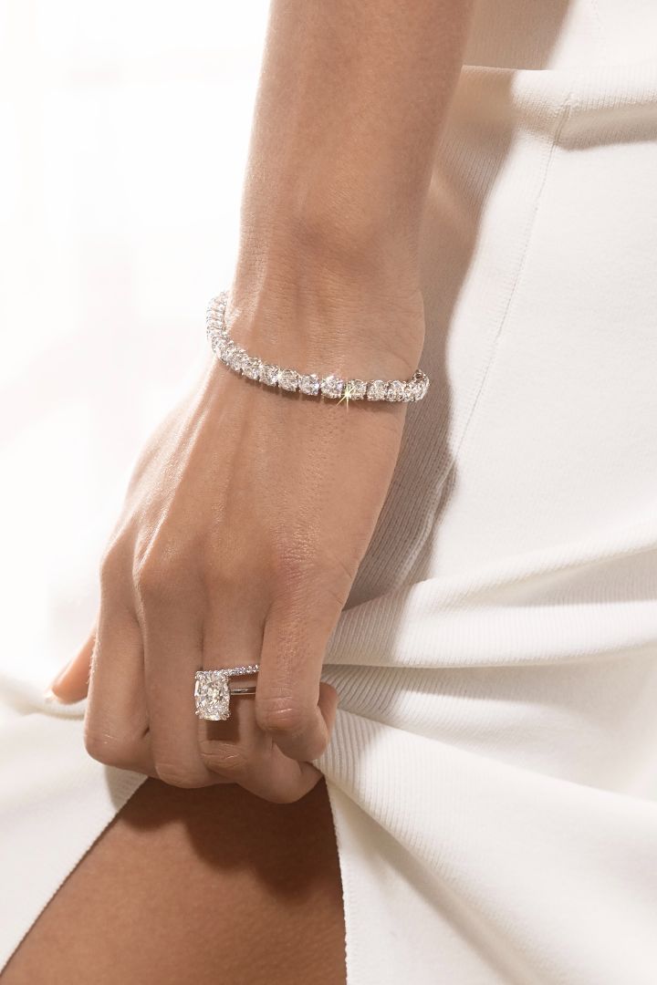 Kate Cushion Solitaire Lab Diamond Engagement Ring image 6