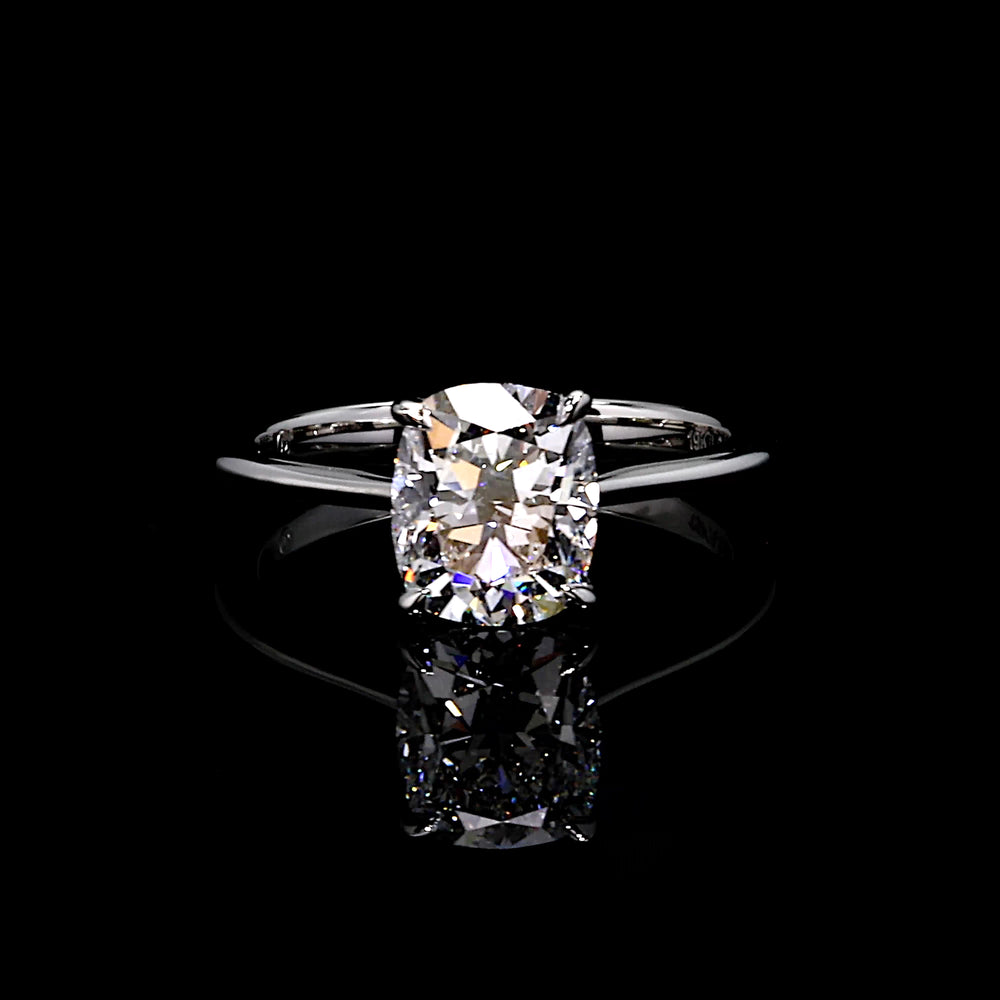 Chelsea Cushion Solitaire Lab Diamond Engagement Ring image 1
