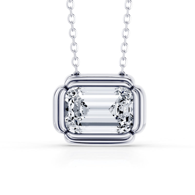 Dorée Lab Diamond Emerald Pendant image 2