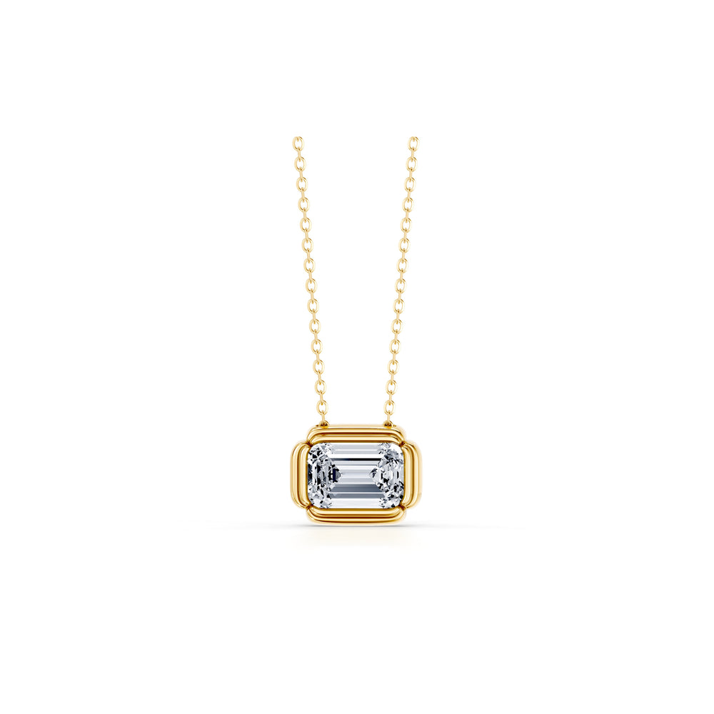 Dorée Lab Diamond Emerald Pendant image 6