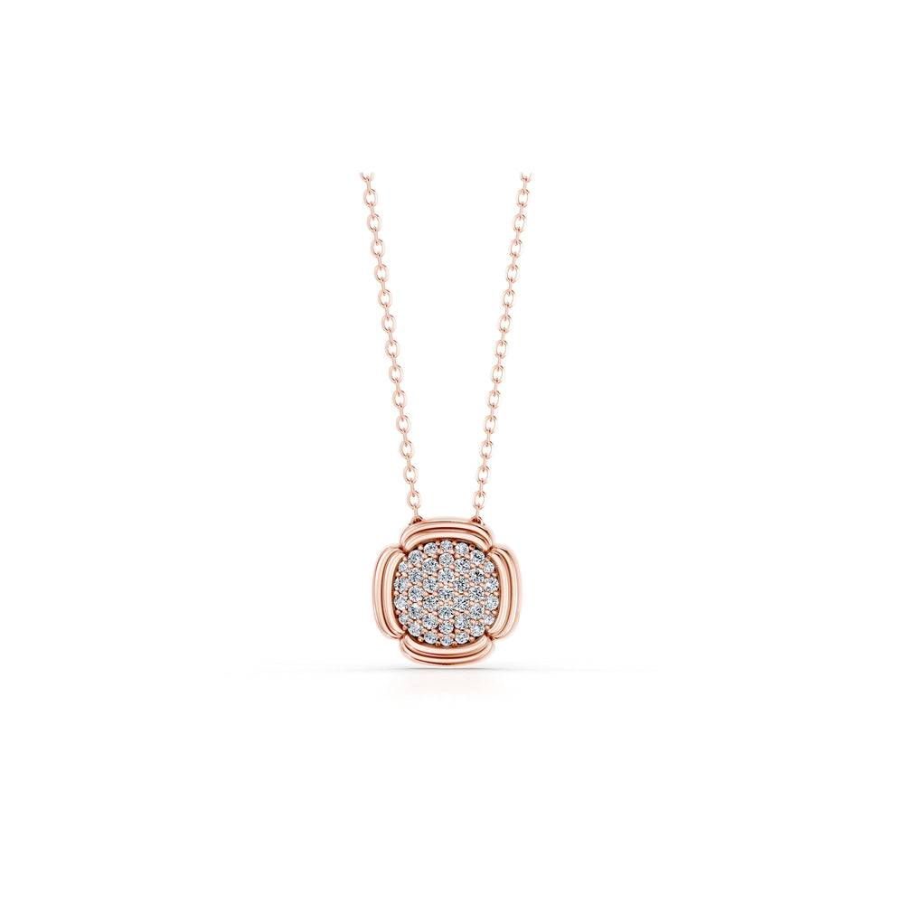 Dorée Lab Diamond Pavé Cushion Pendant image 11