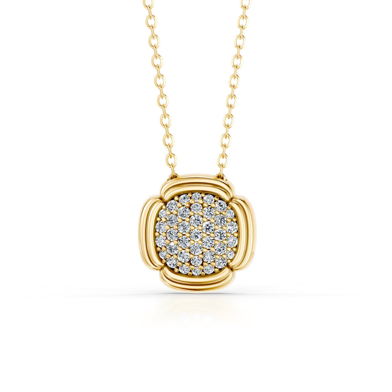 Dorée Lab Diamond Pavé Cushion Pendant image 7