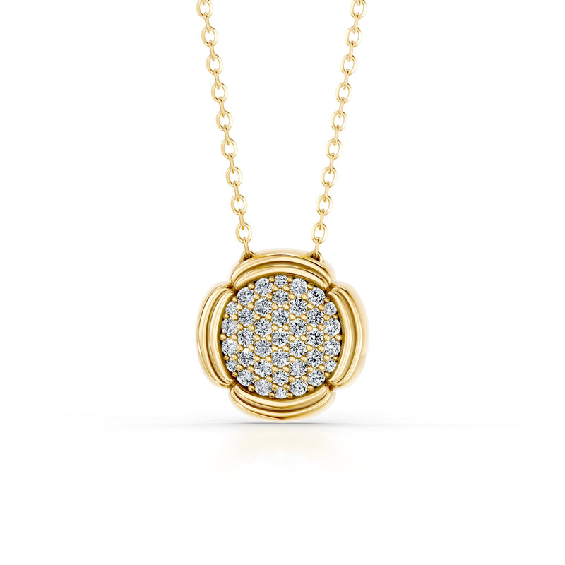 Dorée Lab Diamond Pavé Round Pendant image 7