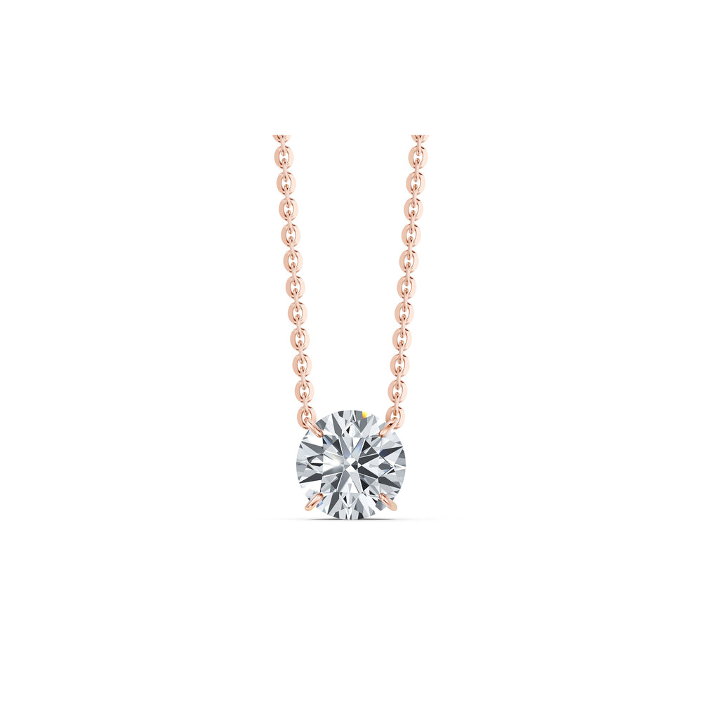 Claire Lab Diamond Round Brilliant Solitaire Pendant image 32