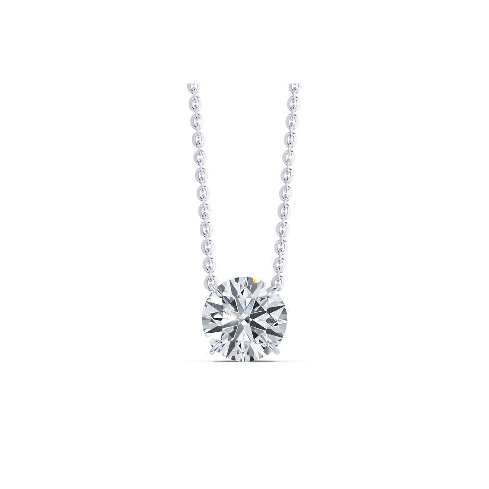 Claire Lab Diamond Round Brilliant Solitaire Pendant image 57