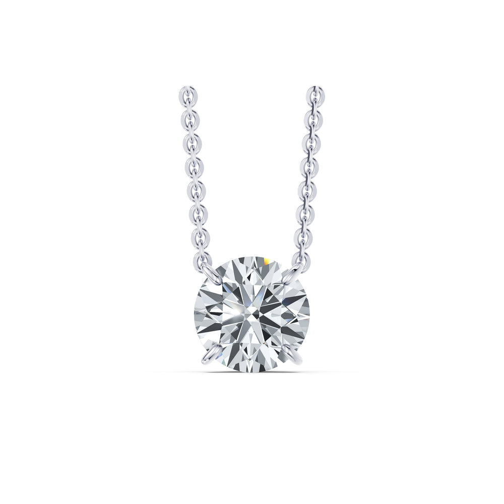 Claire Lab Diamond Round Brilliant Solitaire Pendant image 1
