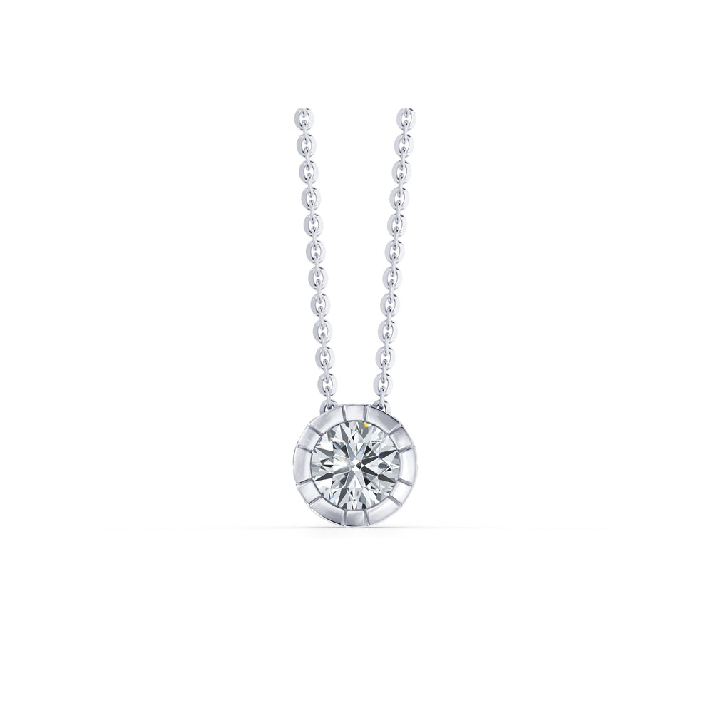 Soho Bezel Essential Lab Diamond Round Brilliant Necklace image 1