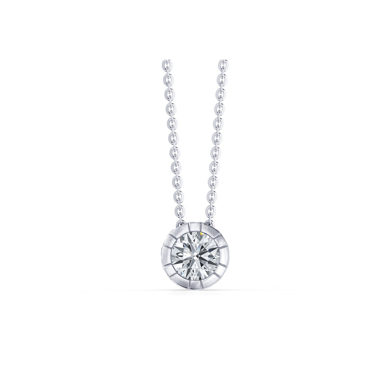 Soho Bezel Essential Lab Diamond Round Brilliant Necklace image 1