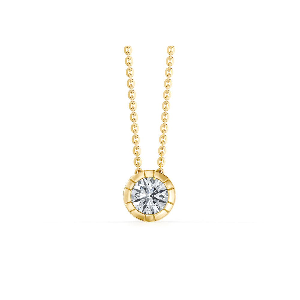 Soho Bezel Essential Lab Diamond Round Brilliant Necklace image 5