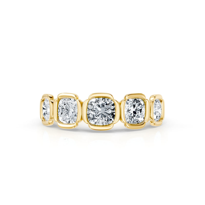 Dorée 5-Stone Lab Diamond Cushion Band image 8