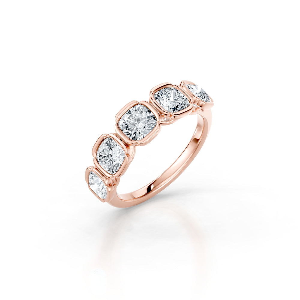 Dorée 5-Stone Lab Diamond Cushion Band image 13
