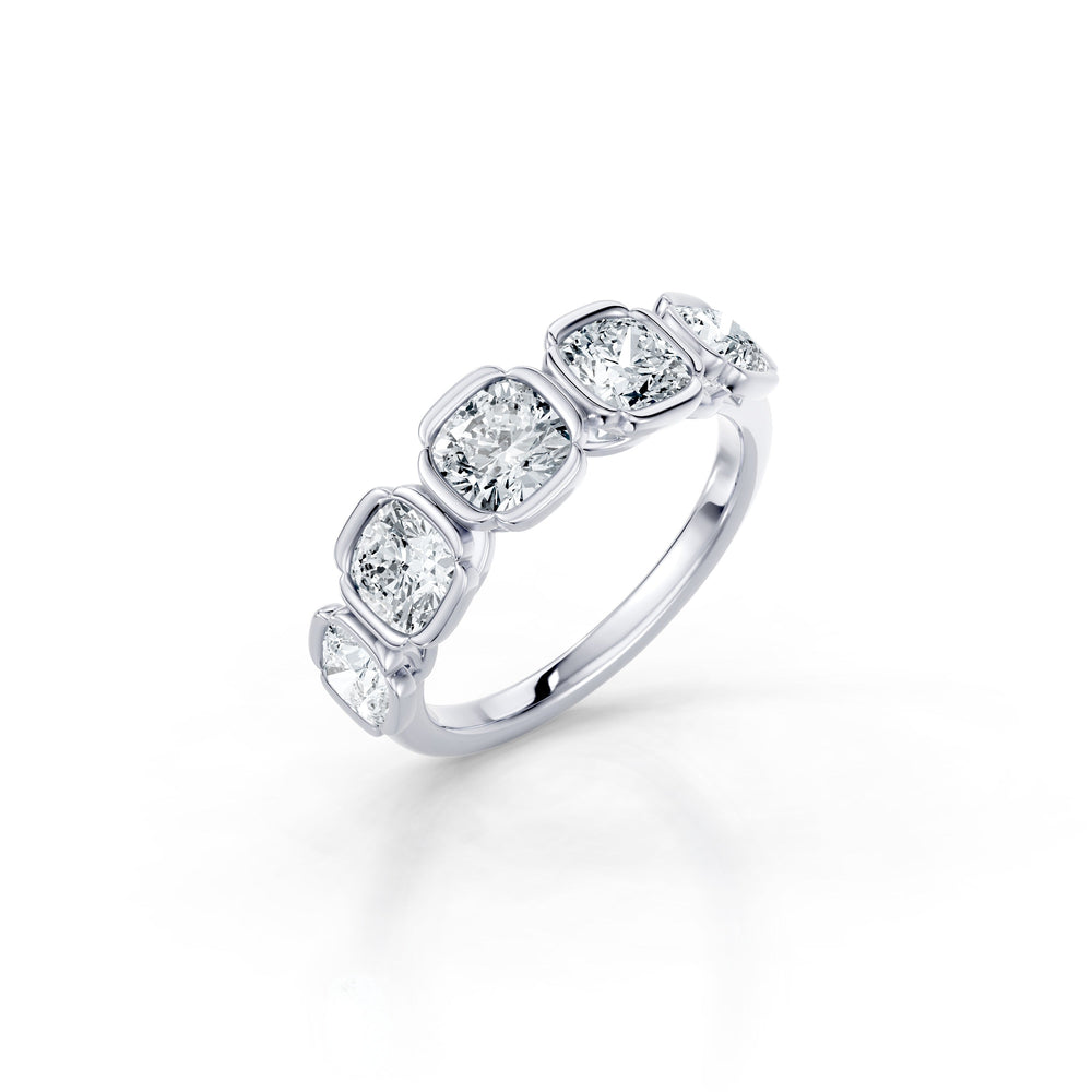 Dorée 5-Stone Lab Diamond Cushion Band image 1