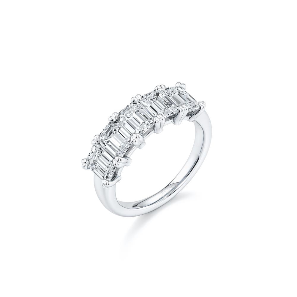 Elle 5-Stone Emerald Lab Diamond Band image 1