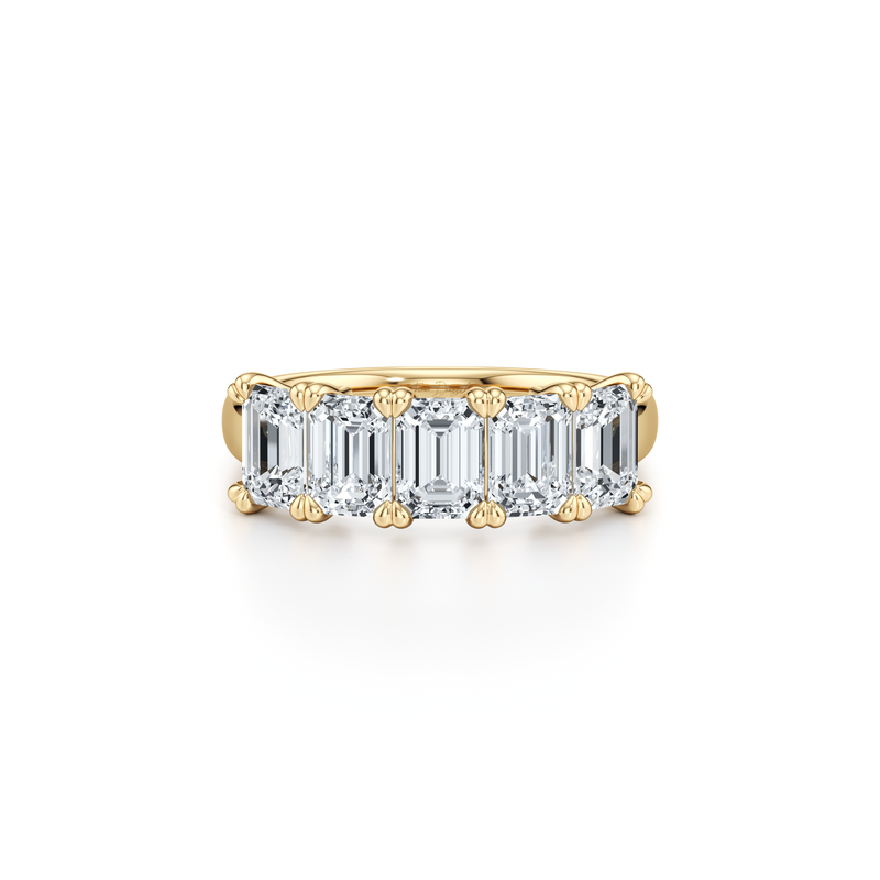 Elle 5-Stone Emerald Lab Diamond Band image 4