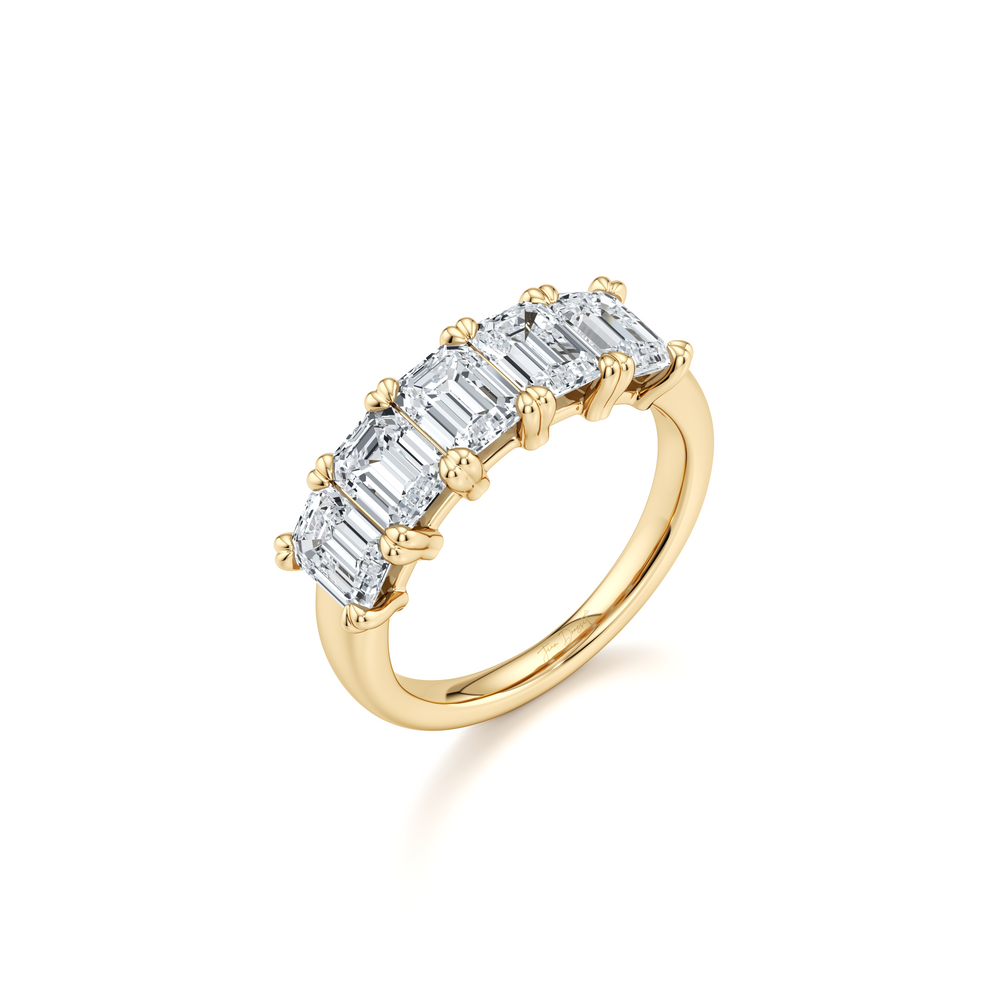 Elle 5-Stone Emerald Lab Diamond Band image 3