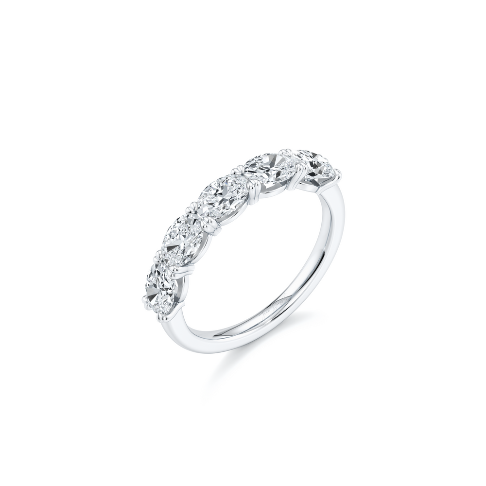 Elle 5-Stone East-West Oval Lab Diamond Band image 1