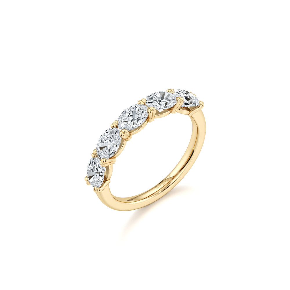 Elle 5-Stone East-West Oval Lab Diamond Band image 3