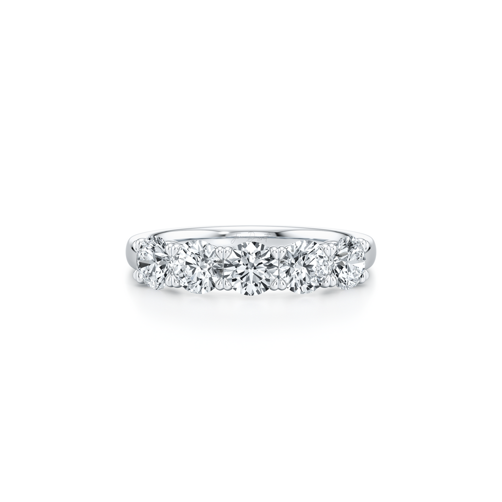 Elle 5-Stone Round Brilliant Lab Diamond Band image 2