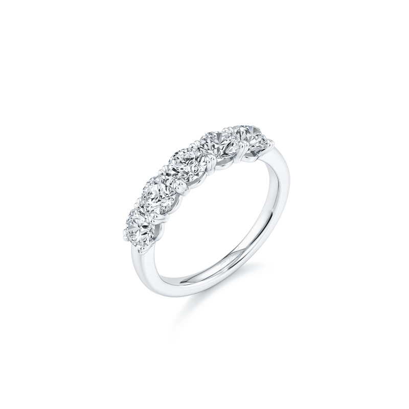 Elle 5-Stone Round Brilliant Lab Diamond Band image 1