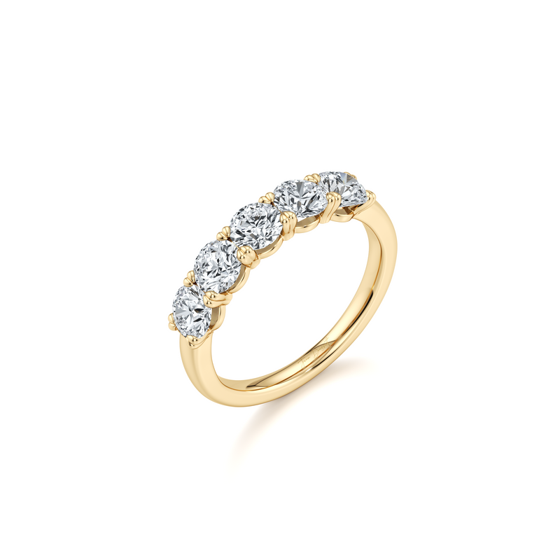 Elle 5-Stone Round Brilliant Lab Diamond Band image 3