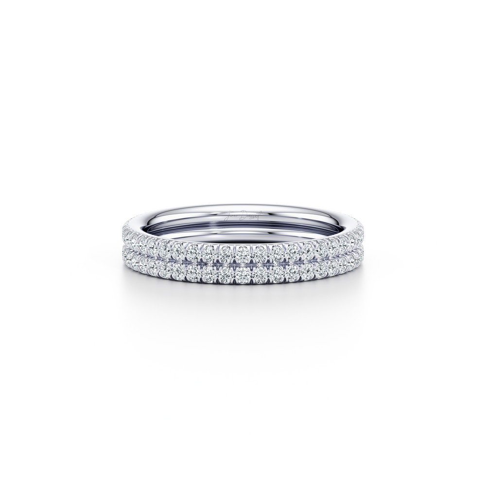 Elle Dual Pavé Lab Diamond Band image 2