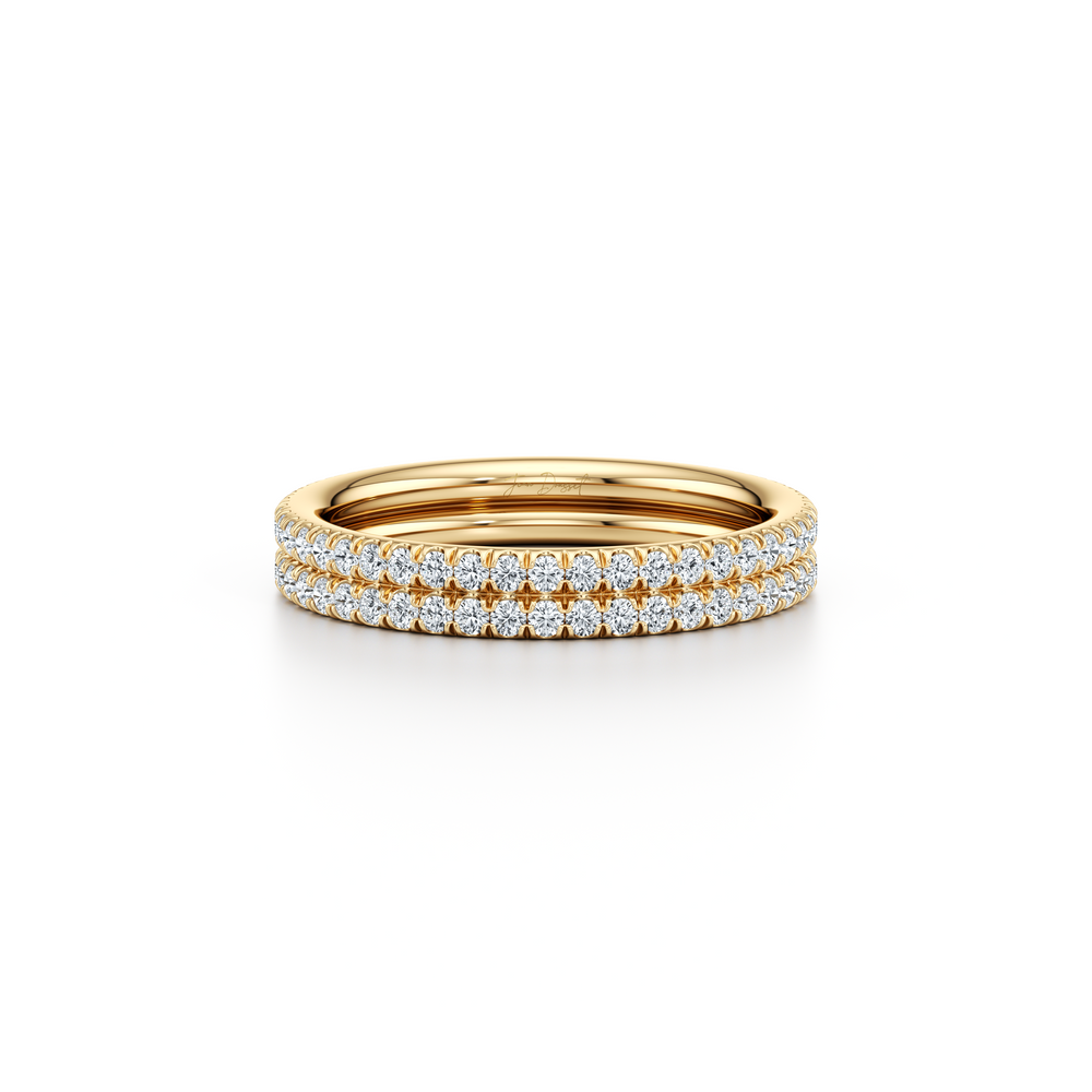 Elle Dual Pavé Lab Diamond Band image 4
