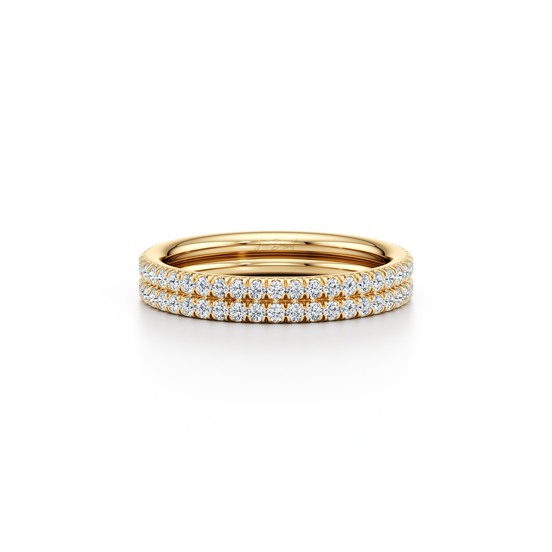 Elle Dual Pavé Lab Diamond Band image 4