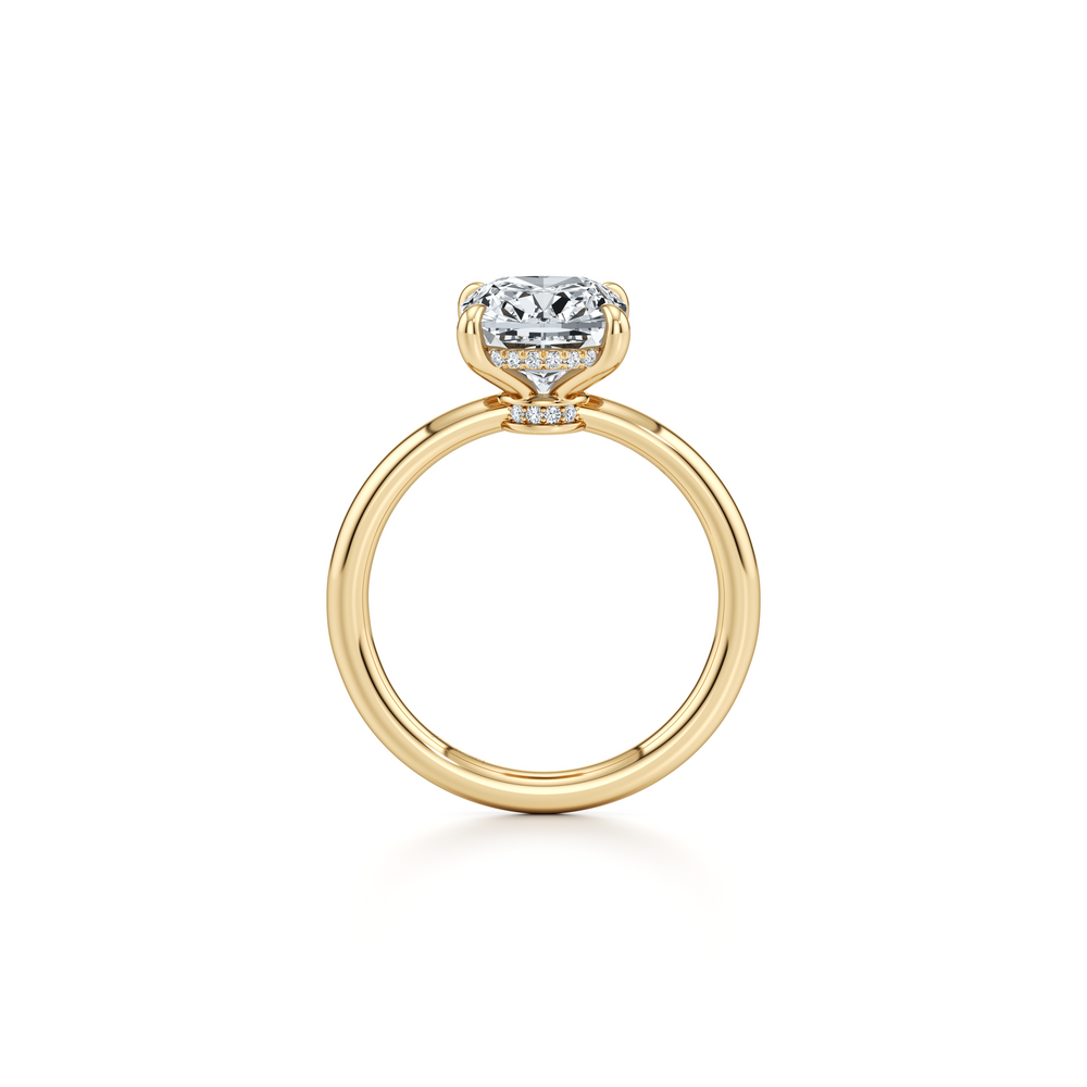 Audrey Cushion Cut Solitaire Lab Diamond Engagement Ring image 4