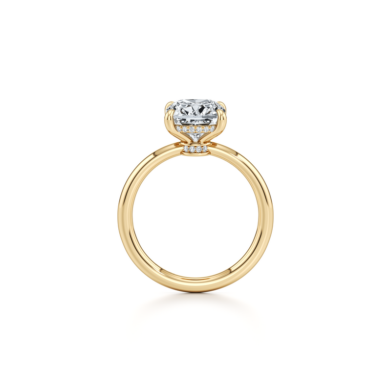 Audrey Cushion Cut Solitaire Lab Diamond Engagement Ring image 4