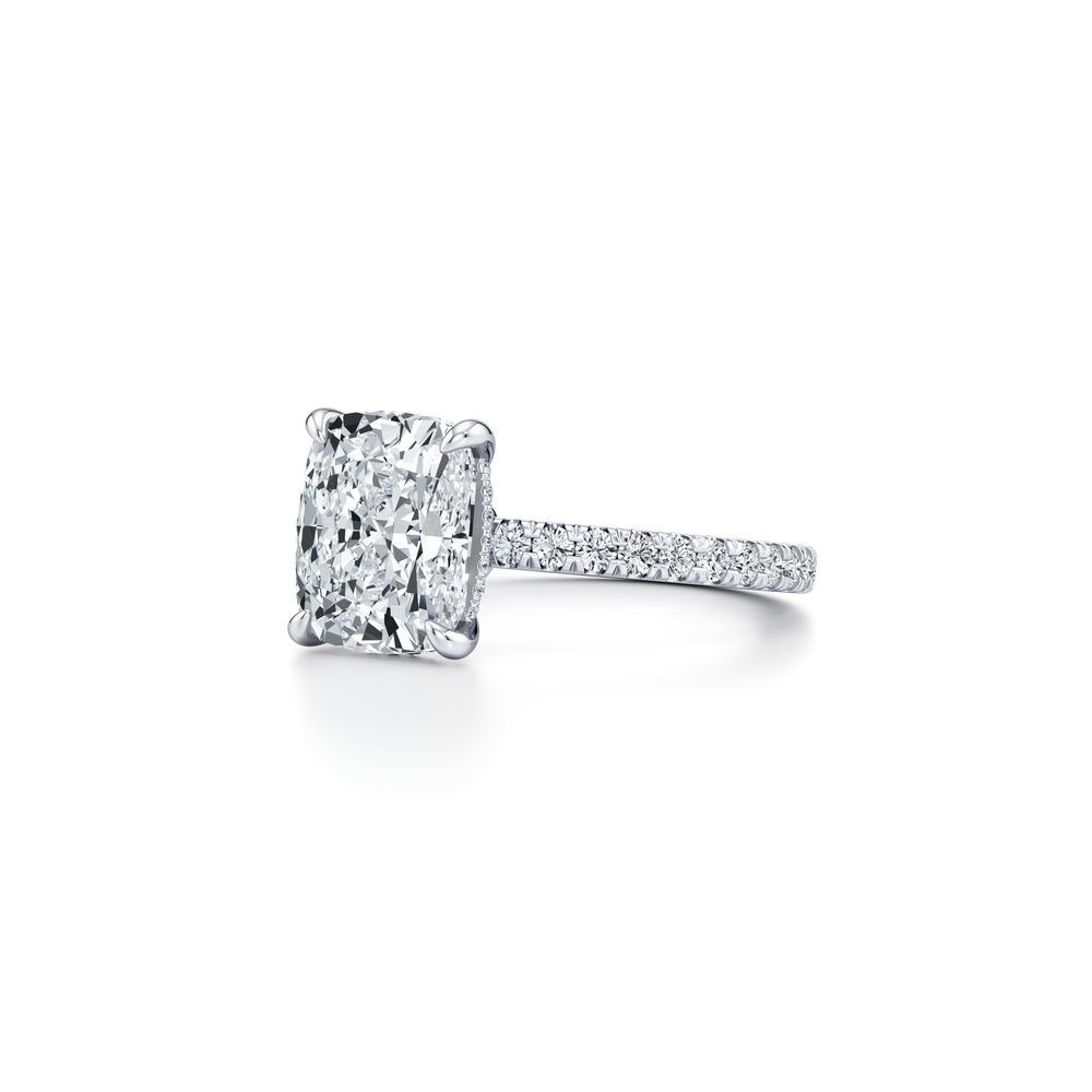 Audrey Cushion Solitaire Lab Diamond Engagement Ring image 2