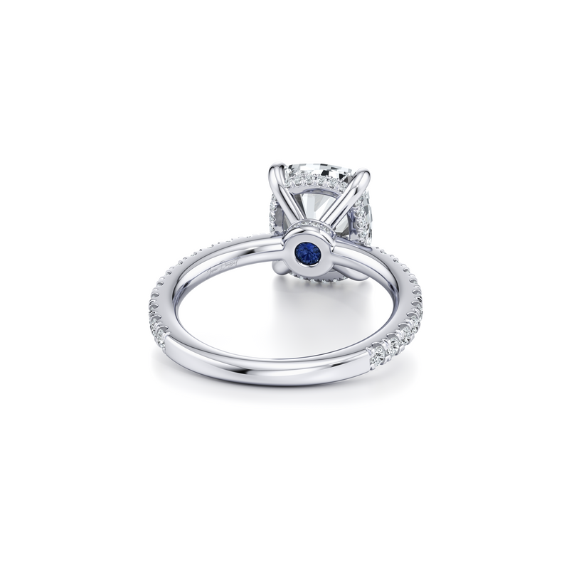 Audrey Cushion Solitaire Lab Diamond Engagement Ring image 3