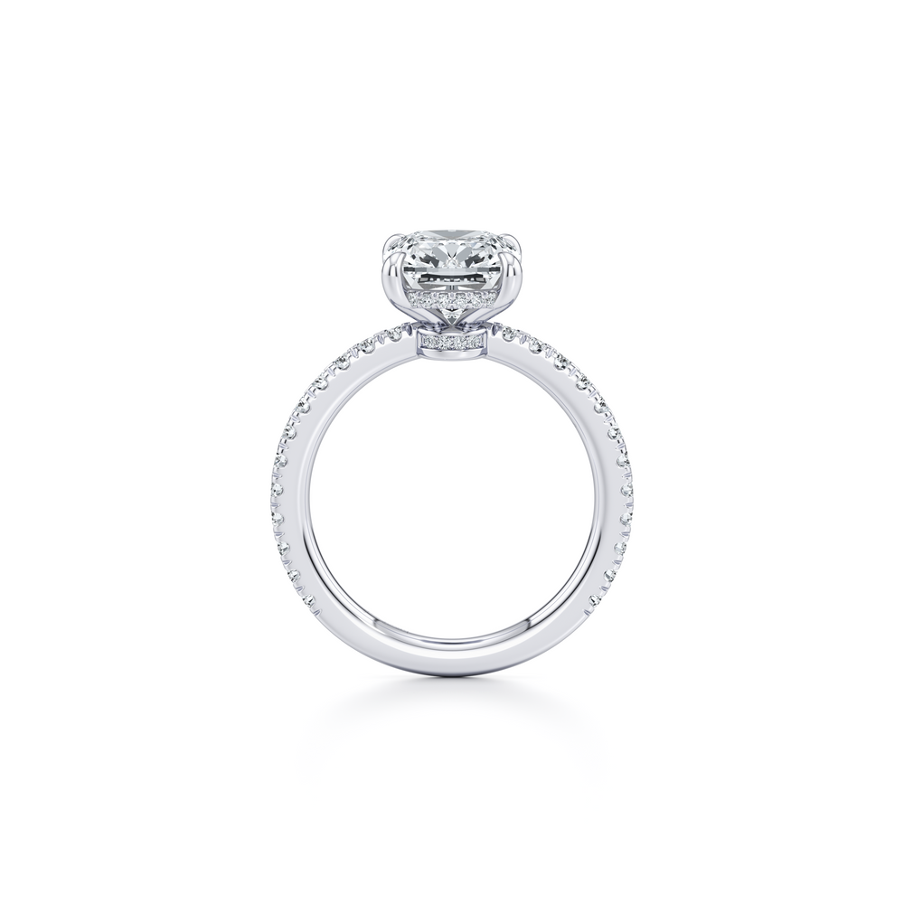 Audrey Cushion Solitaire Lab Diamond Engagement Ring image 4