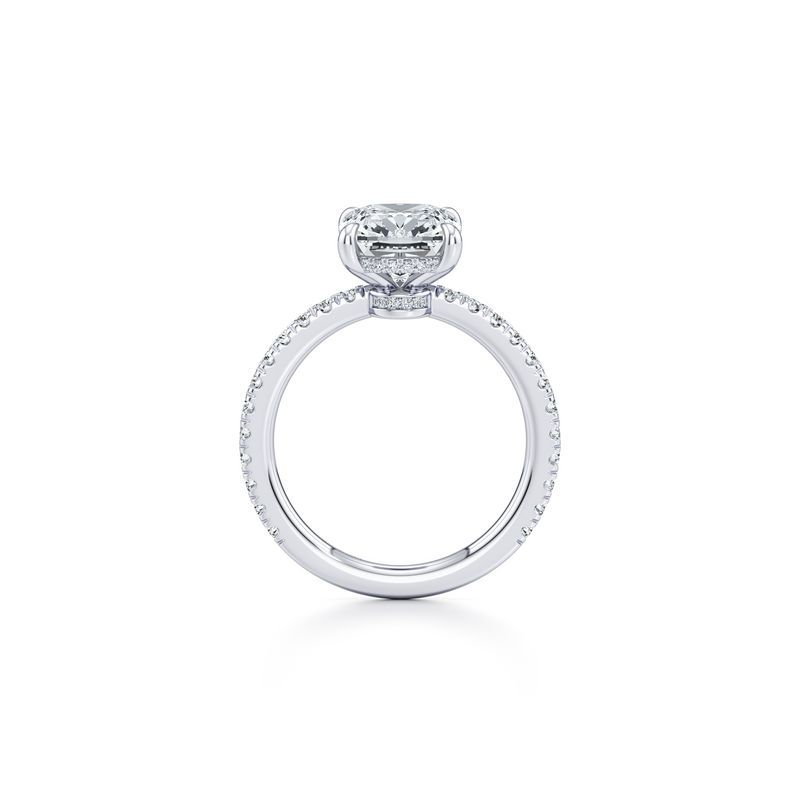Audrey Cushion Solitaire Lab Diamond Engagement Ring image 4