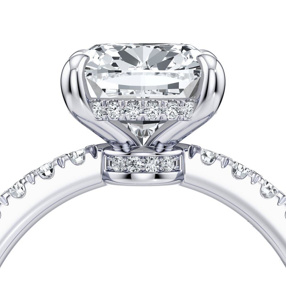 Audrey Cushion Solitaire Lab Diamond Engagement Ring image 5