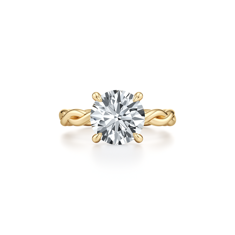Ivy Round Solitaire Lab Diamond Engagement Ring image 1