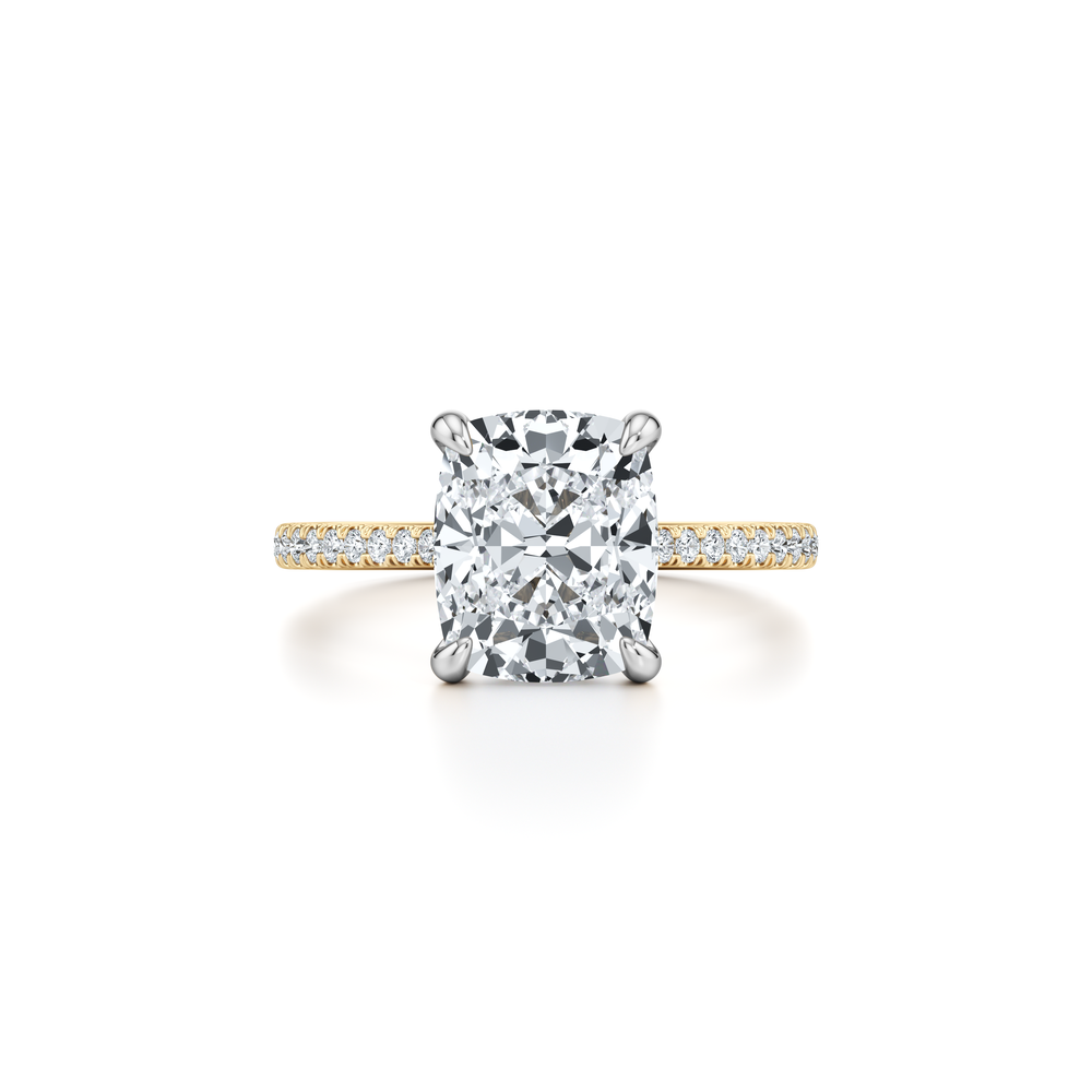 Chelsea Cushion Cut Solitaire Lab Diamond Engagement Ring image 1
