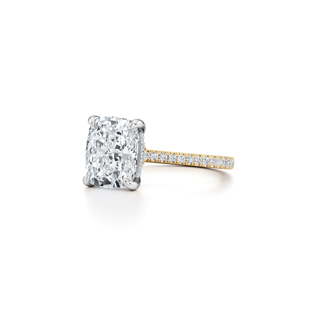 Chelsea Cushion Cut Solitaire Lab Diamond Engagement Ring image 2