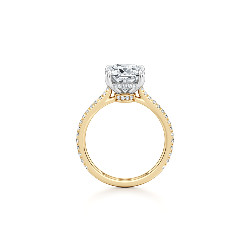 Chelsea Cushion Cut Solitaire Lab Diamond Engagement Ring image 4