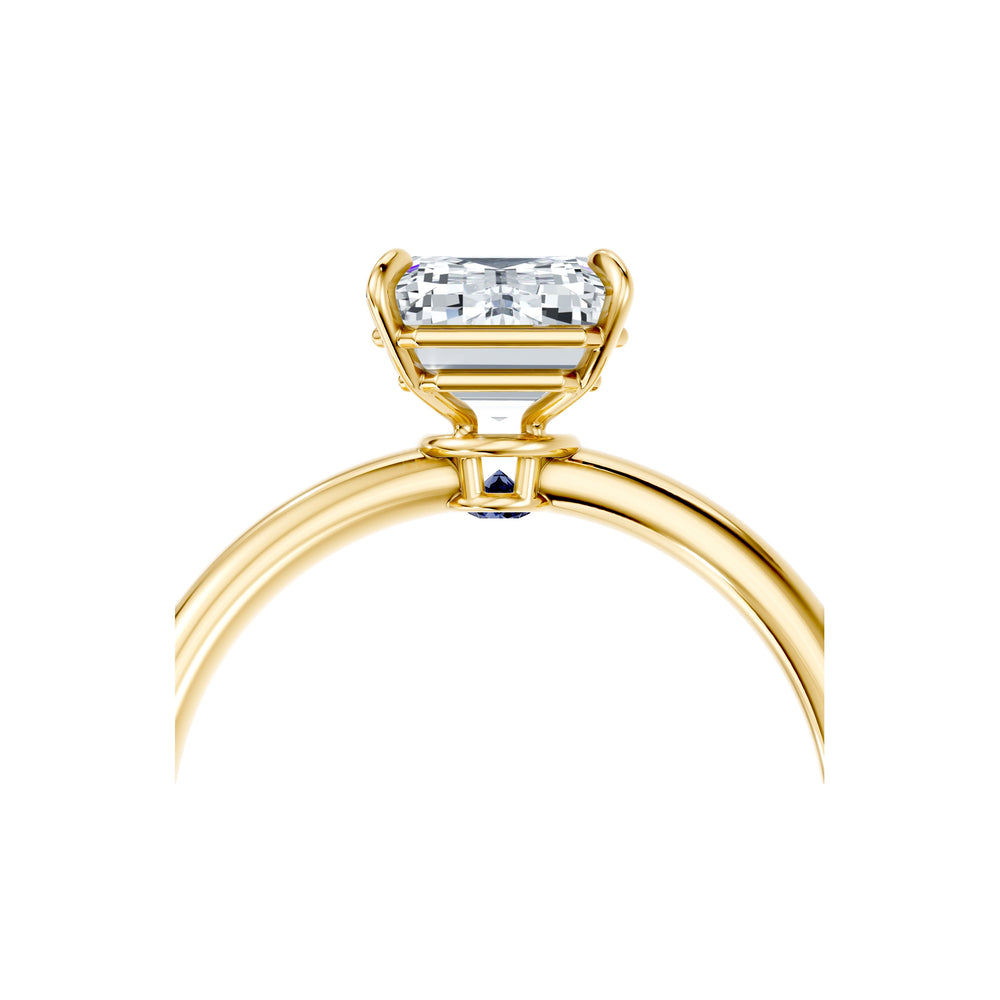 Claire Emerald Cut Lab Diamond Solitaire Engagement Ring image 5
