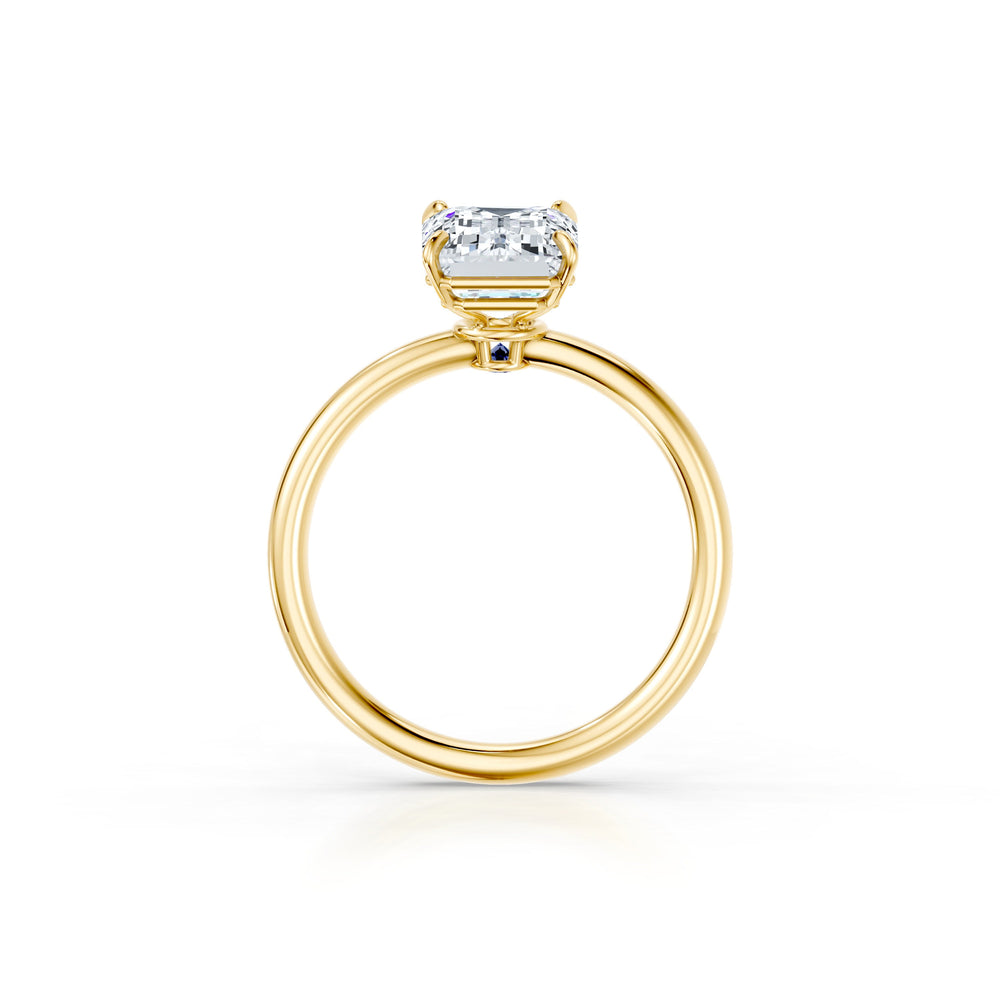 Claire Emerald Cut Lab Diamond Solitaire Engagement Ring image 3