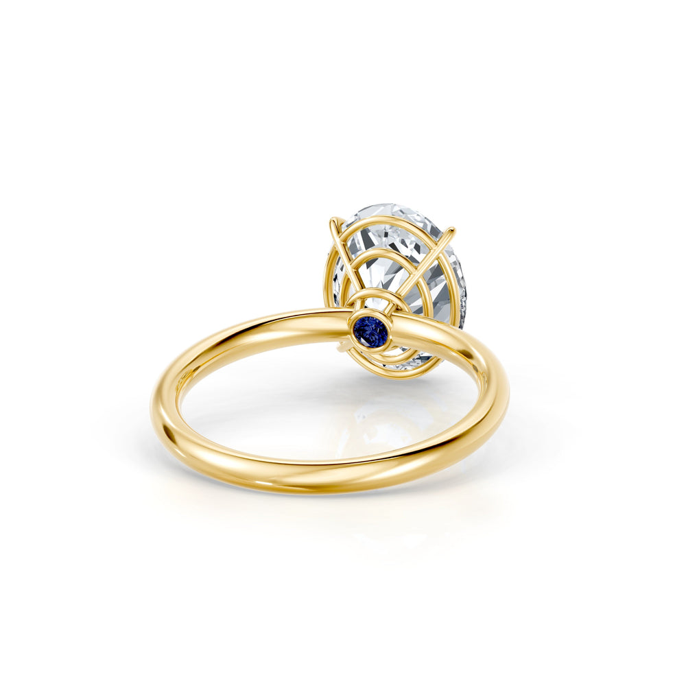 Claire Oval Cut Lab Diamond Solitaire Engagement Ring image 3