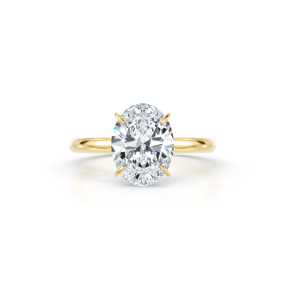 Claire Oval Cut Lab Diamond Solitaire Engagement Ring image 1